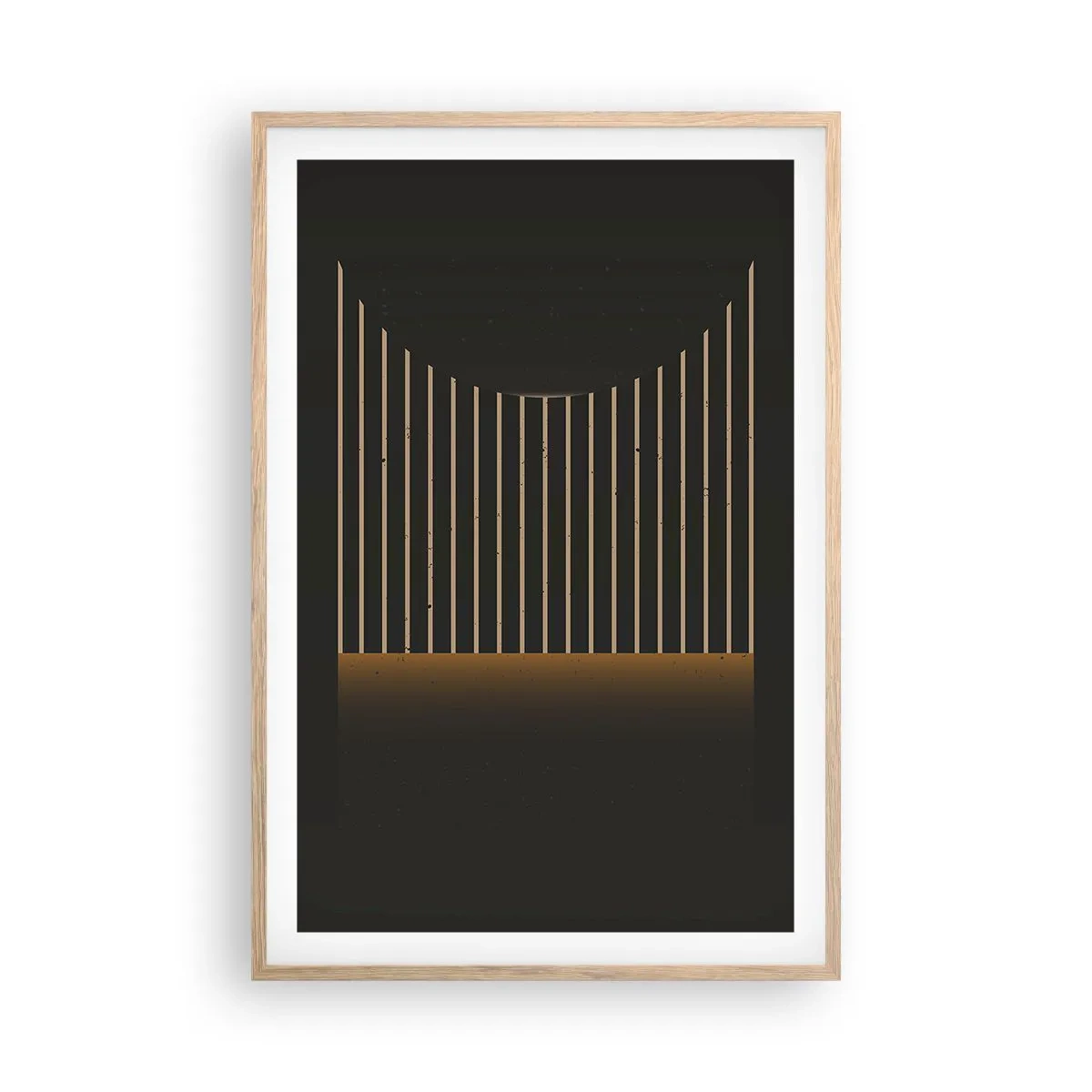 Een poster in een licht eiken lijst - Verken de duisternis - 61x91 cm