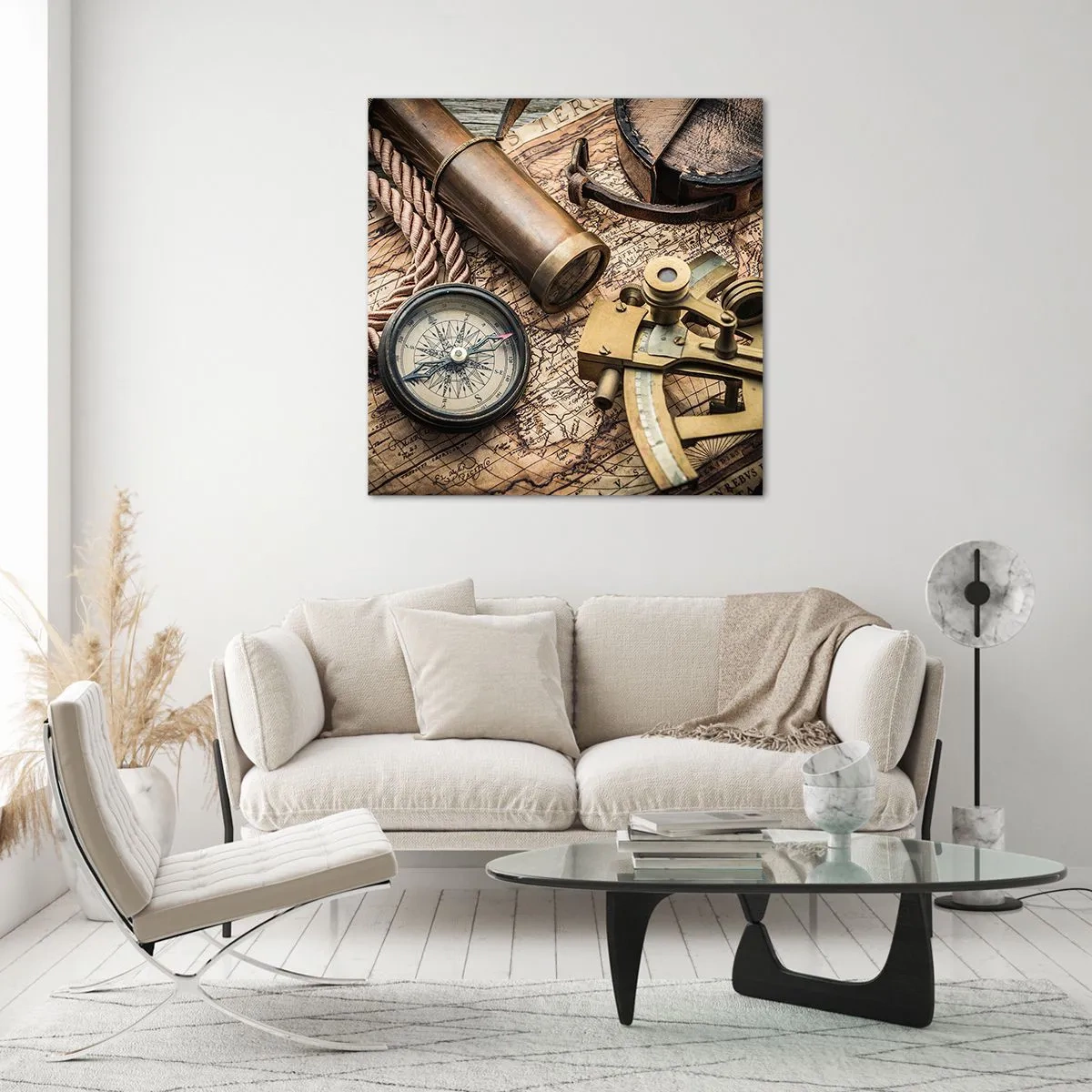 Schilderen op glas - Zet koers - 30x30 cm