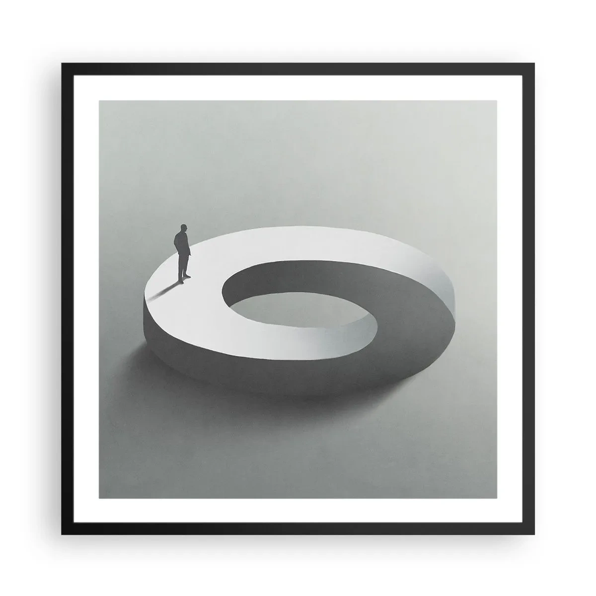 Poster in een zwarte lijst - En wees hier slim - 60x60 cm