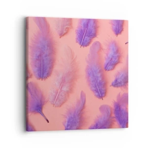 Schilderen op canvas - Lila vogel van verlangen - 30x30 cm