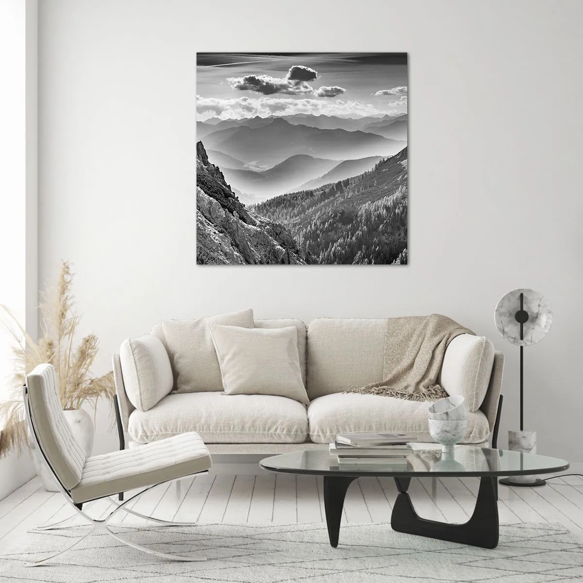 Schilderen op glas - Tot aan de horizon - 50x50 cm