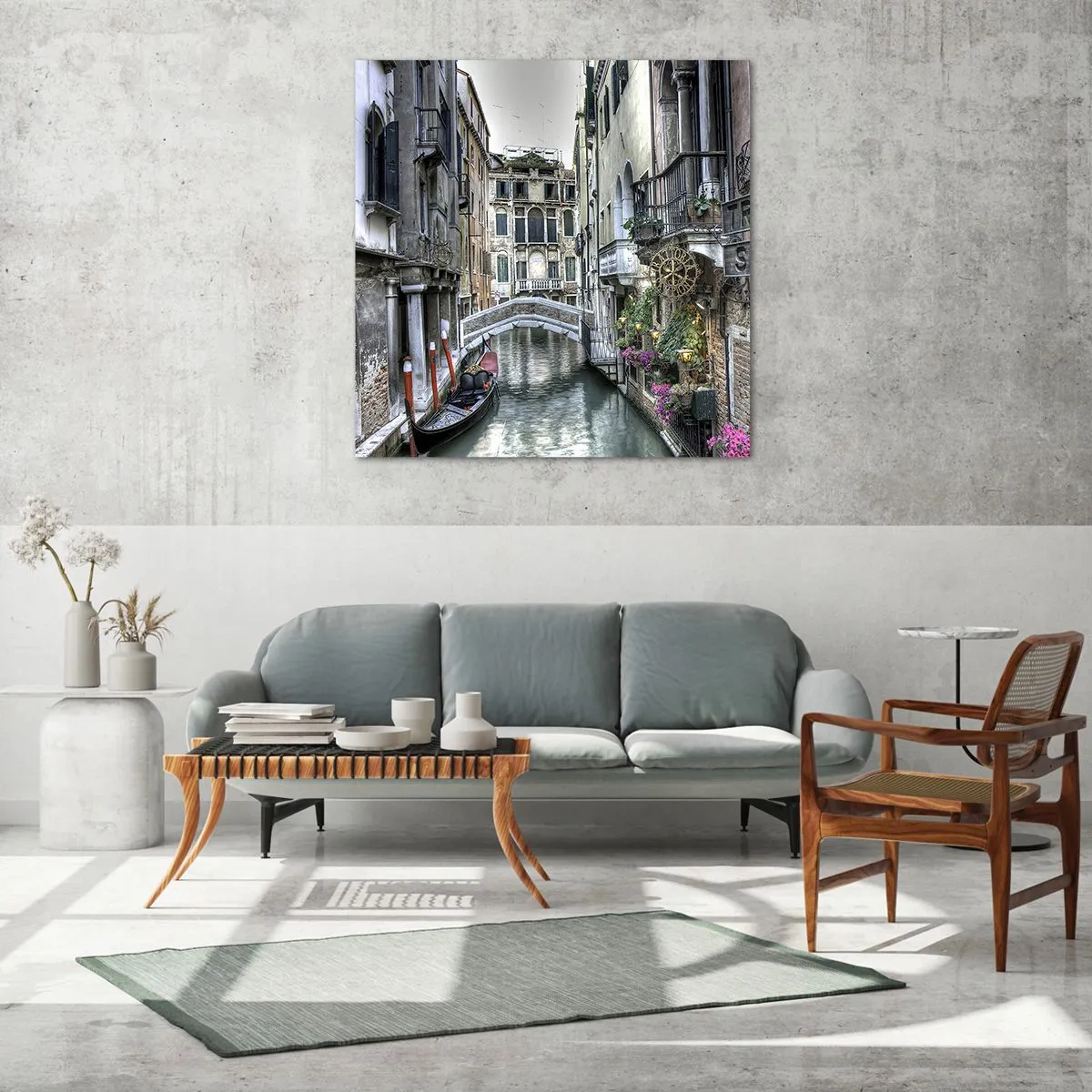 Schilderen op glas - Eeuwenlang in stille reflectie - 70x70 cm