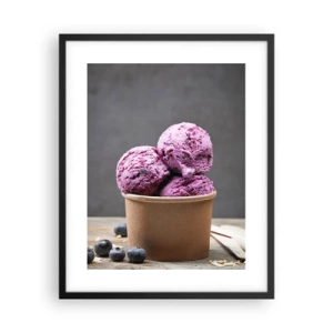 Poster in een zwarte lijst - Zoetheid en kou - 40x50 cm