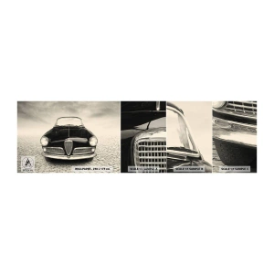 Fotobehang Monster Zelfklevend Deluxe Sticker - Je moet gewoon van me houden - Auto, Vintage, Zwart en wit - 100x30 cm