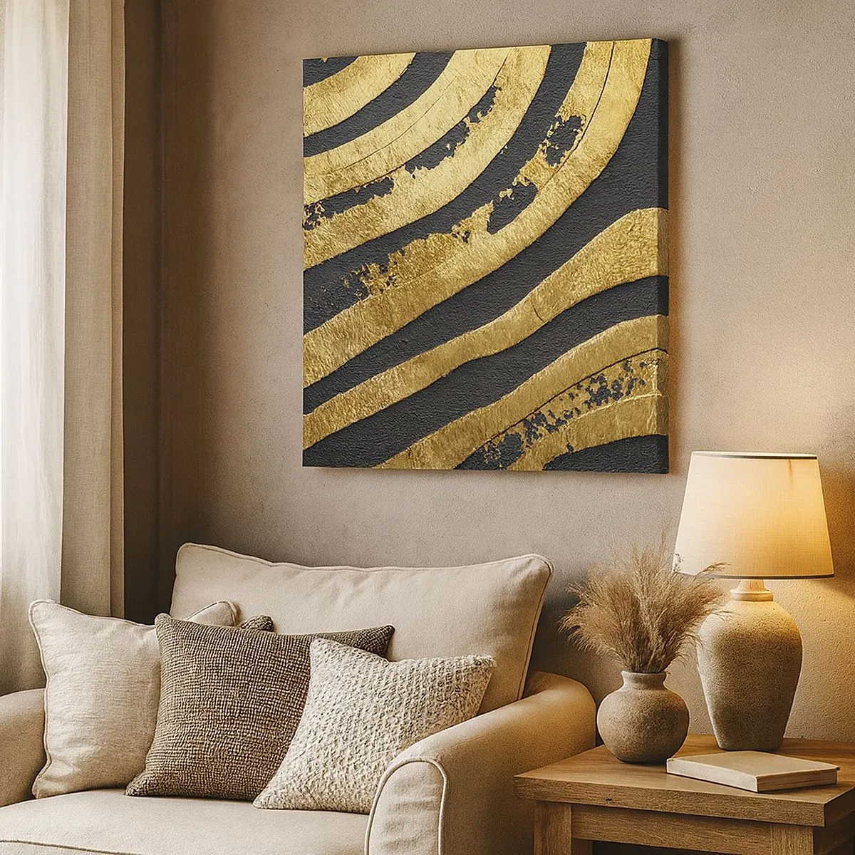 Schilderen op canvas - Alles vloeit - 30x30 cm