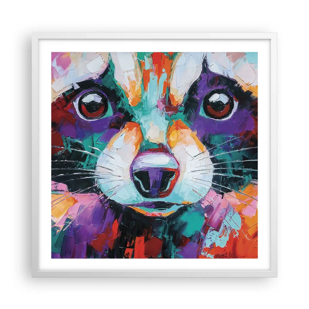 Poster in een witte lijst - Alleen goede emoties - 60x60 cm