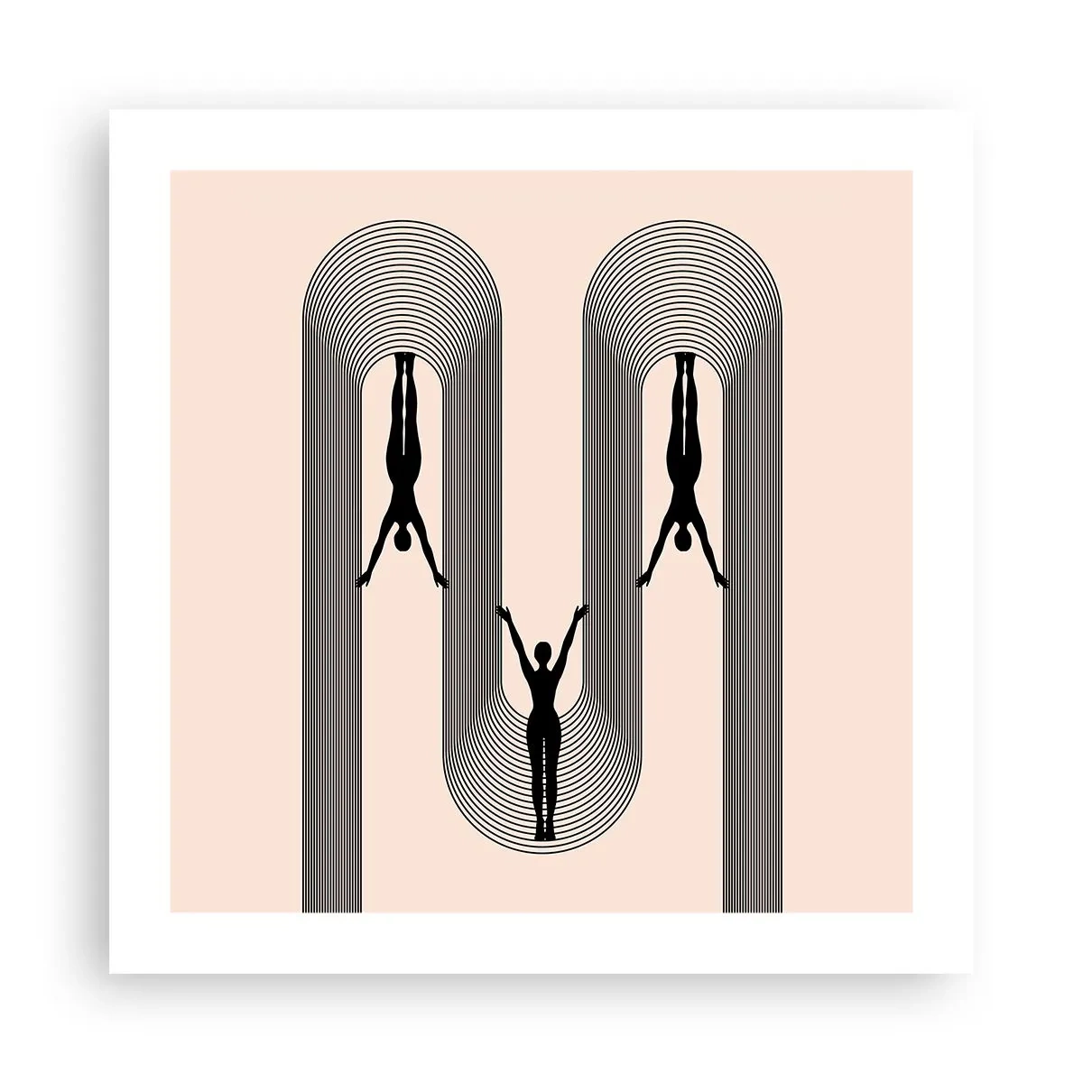 Poster - Op zijn kop - 50x50 cm