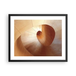 Poster in een zwarte lijst - Architecturale serpentijn - 50x40 cm