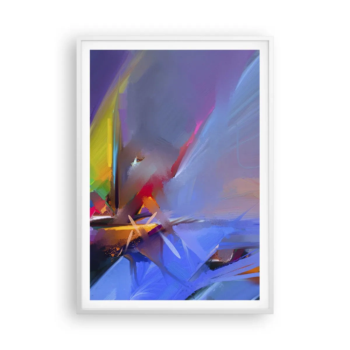 Poster in een witte lijst - Propellers als een vogel - 70x100 cm