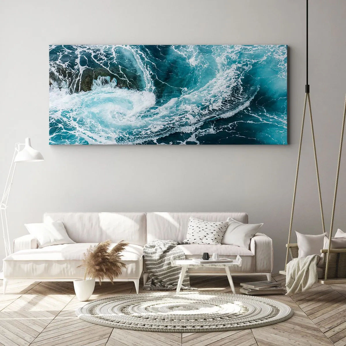 Schilderen op canvas - De poort naar het binnenste van de aarde - 120x50 cm