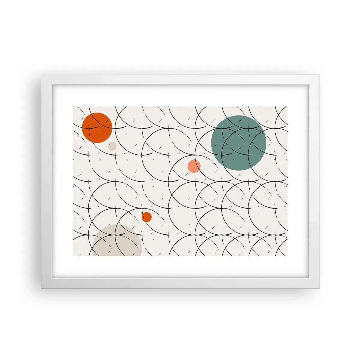 Poster in een witte lijst - In de pop-art-sfeer - 40x30 cm