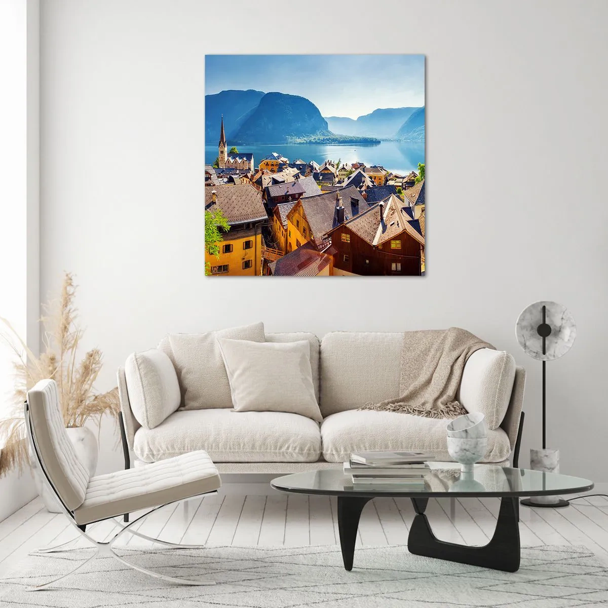 Schilderen op glas - Het kan niet meer schilderachtiger zijn - 50x50 cm