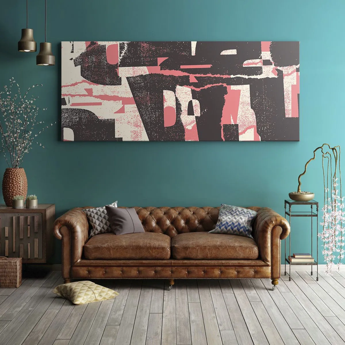 Schilderen op canvas - Al dit lawaai - 160x50 cm