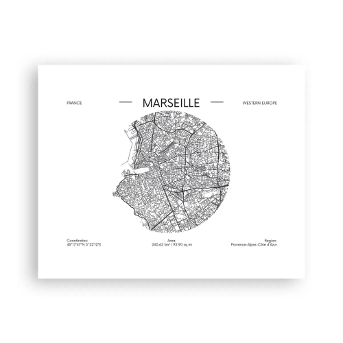 Poster - Anatomie van Marseille - 50x40 cm