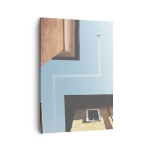 Schilderen op canvas - Boven het doolhof van de stad - 50x70 cm