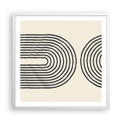 Poster in een witte lijst - In een ogenblik ... - 60x60 cm