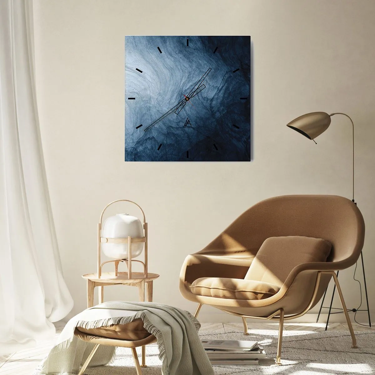 Wandklok - Klok - diep reiken - 30x30 cm
