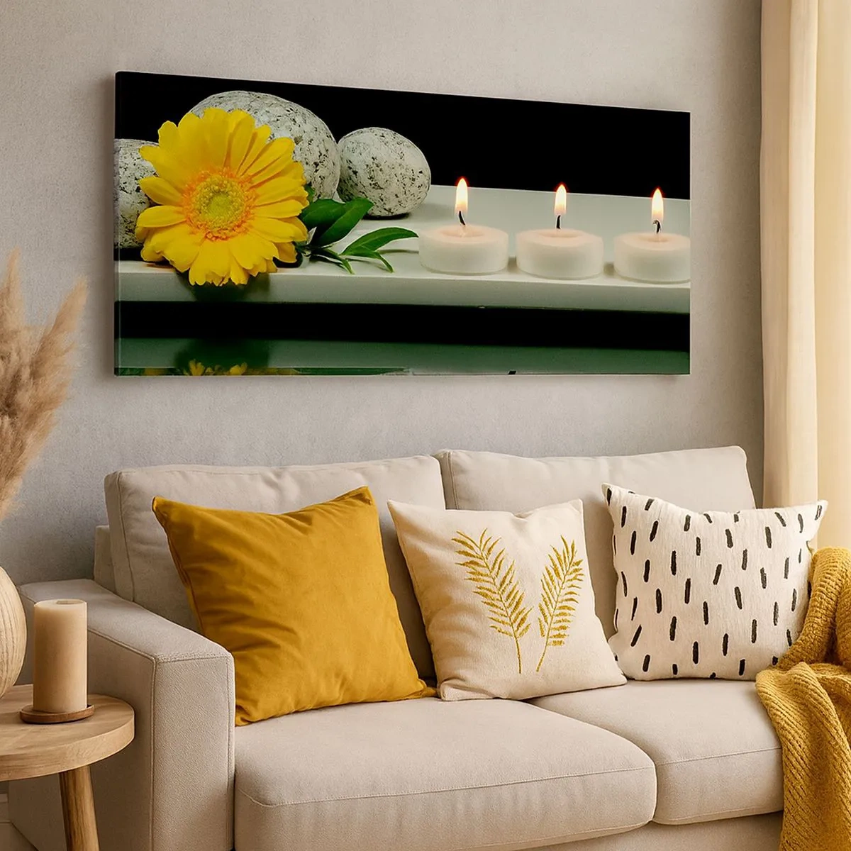 Schilderen op canvas - Zintuigen kalmeren - 100x40 cm