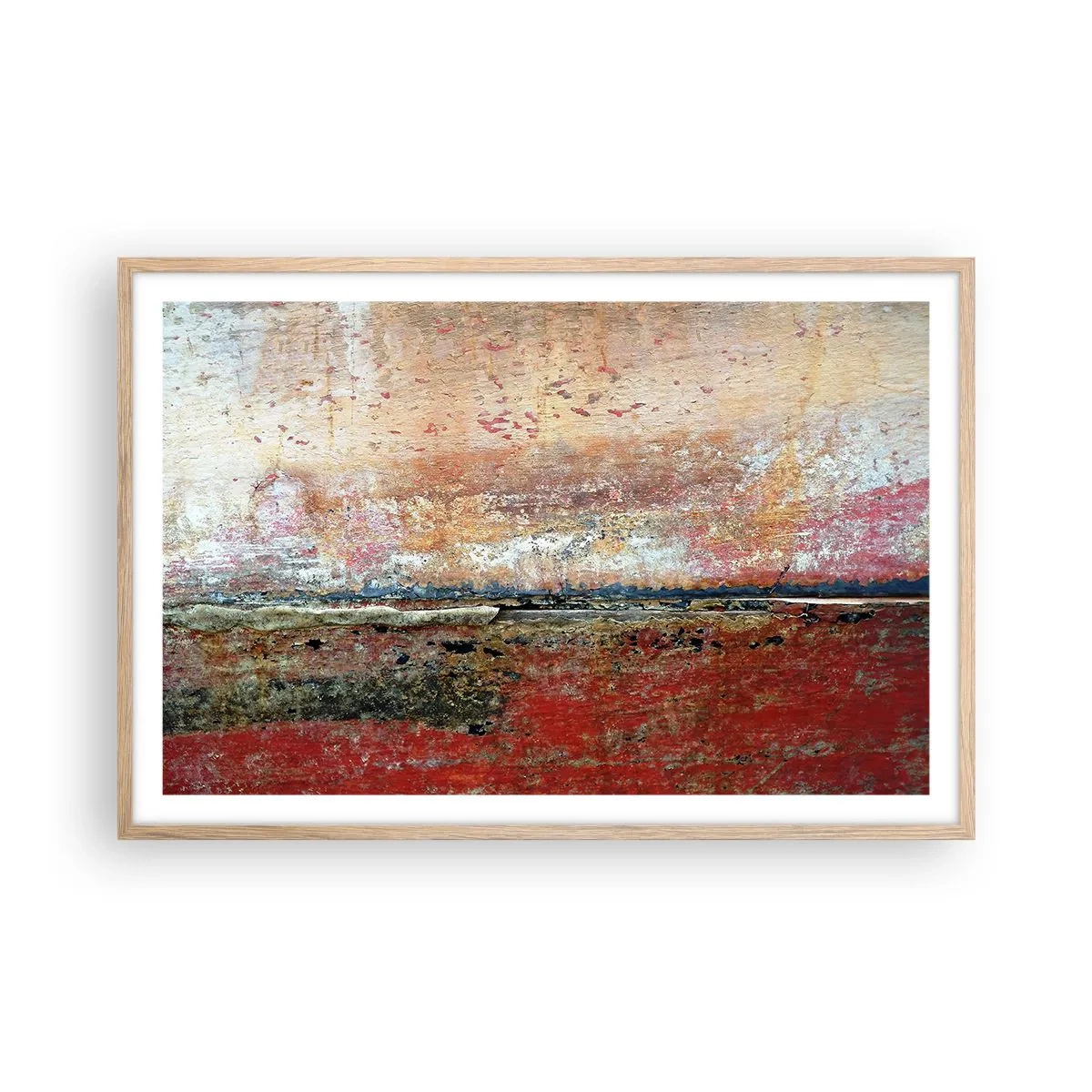 Een poster in een licht eiken lijst - Wellicht is het de zee - 91x61 cm