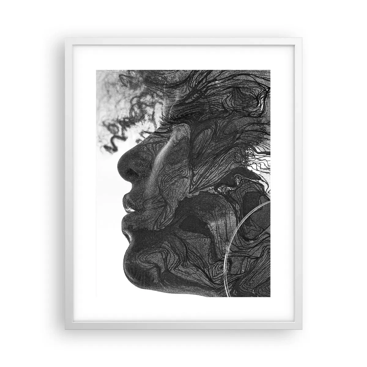 Poster in een witte lijst - Verstrikt in dromen - 40x50 cm