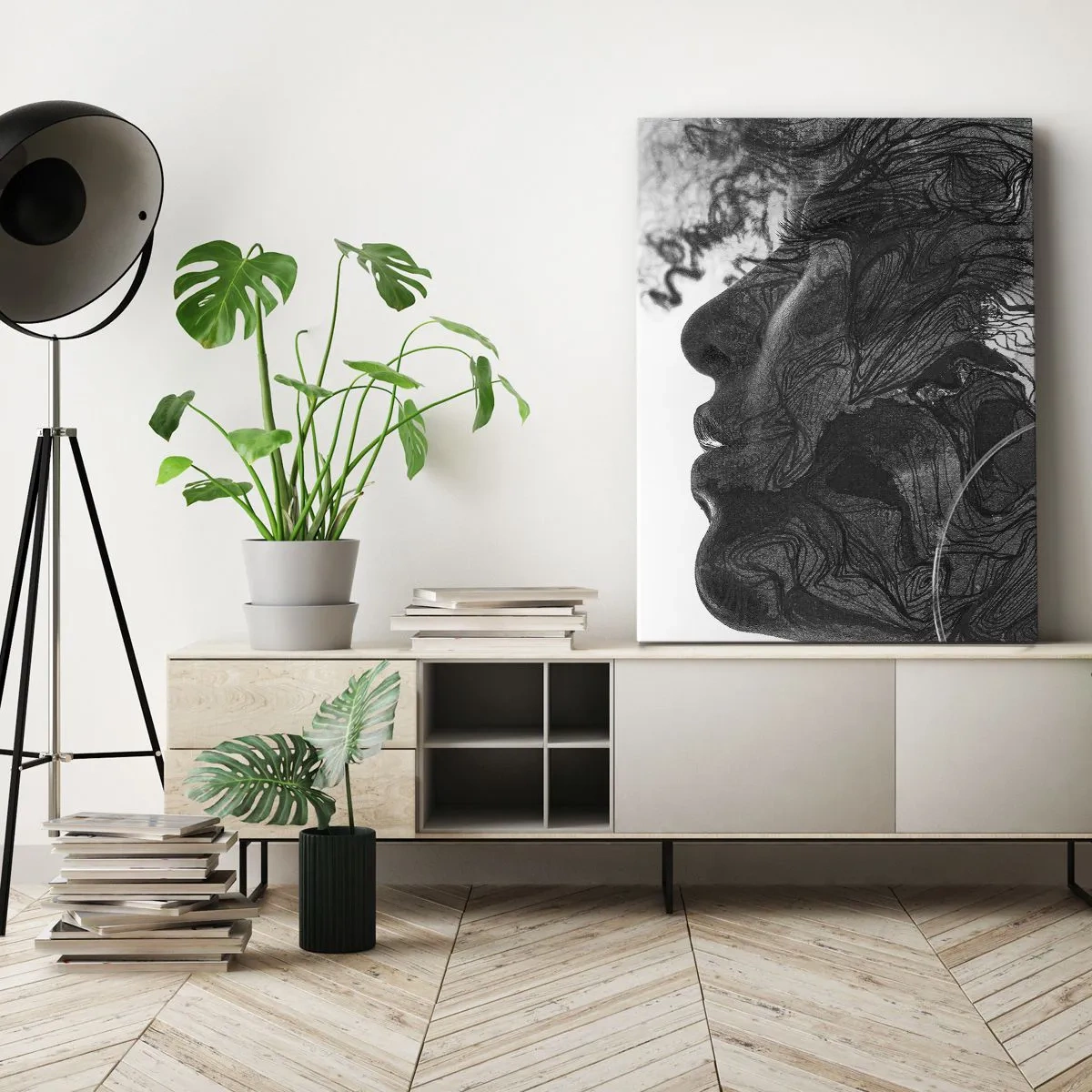Schilderen op canvas - Verstrikt in dromen - 55x100 cm