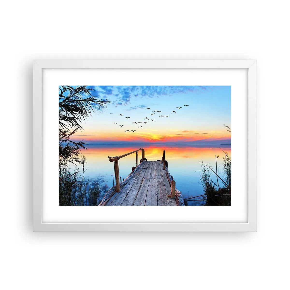 Poster in een witte lijst - Het is tijd om terug te gaan... - 40x30 cm