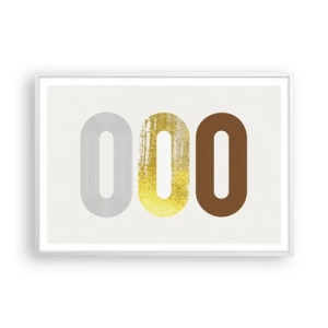 Poster in een witte lijst - Oooo! - 100x70 cm