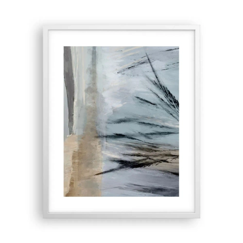 Poster in een witte lijst - Wintervelden - 40x50 cm