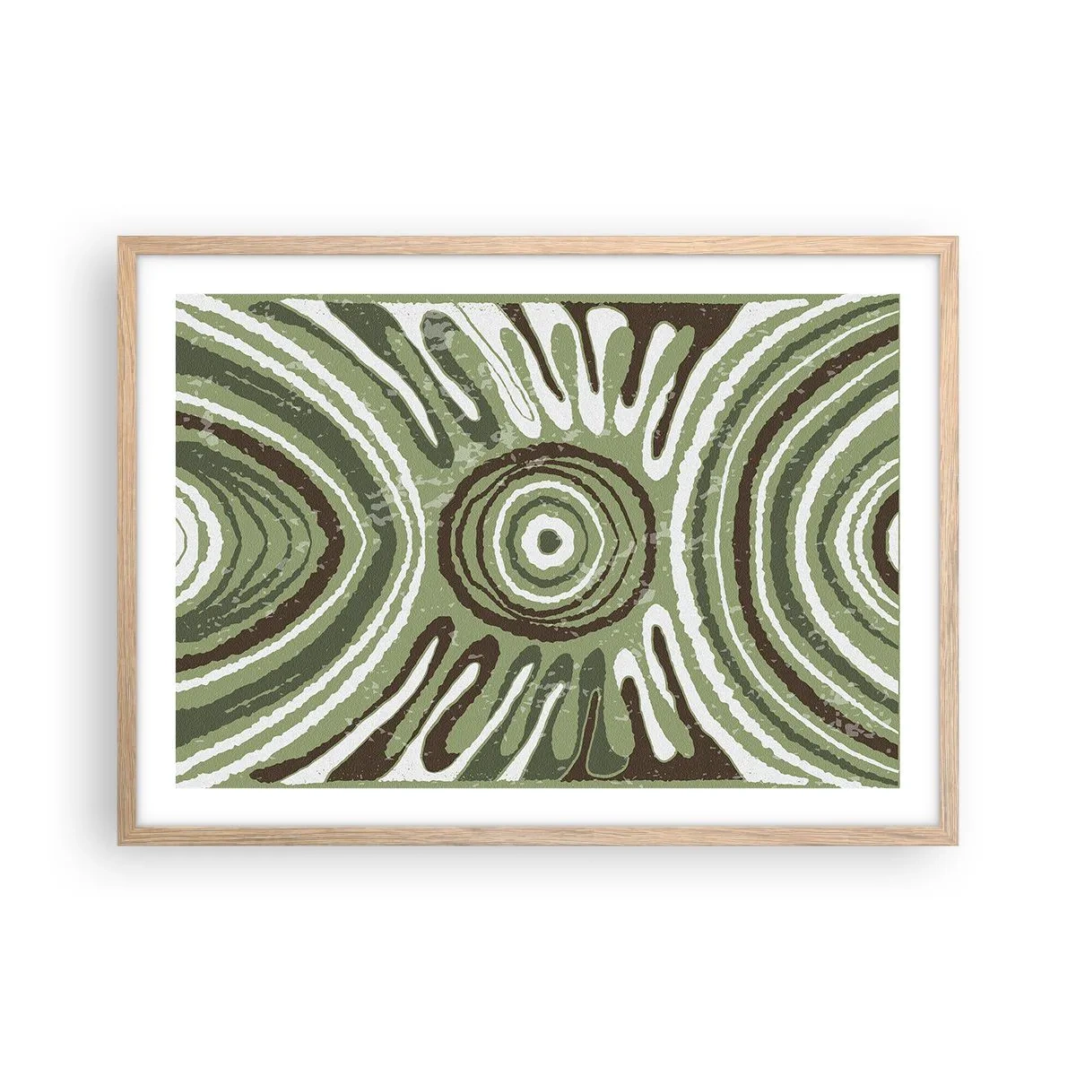 Een poster in een licht eiken lijst - Een explosie van emoties - 70x50 cm