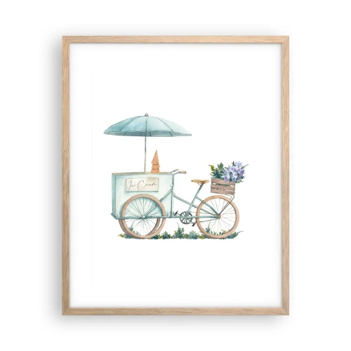 Een poster in een licht eiken lijst - Zoete herinnering aan de zomer - 40x50 cm