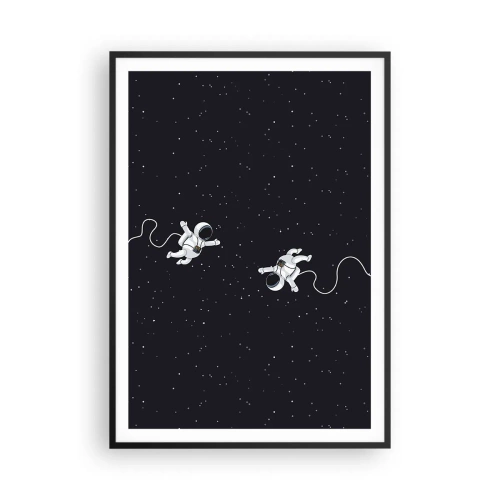 Poster in een zwarte lijst - Kosmische dans - 70x100 cm