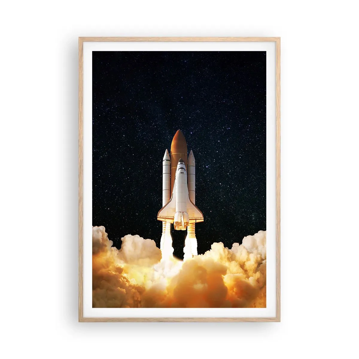 Een poster in een licht eiken lijst - Advertentie astra! - 70x100 cm