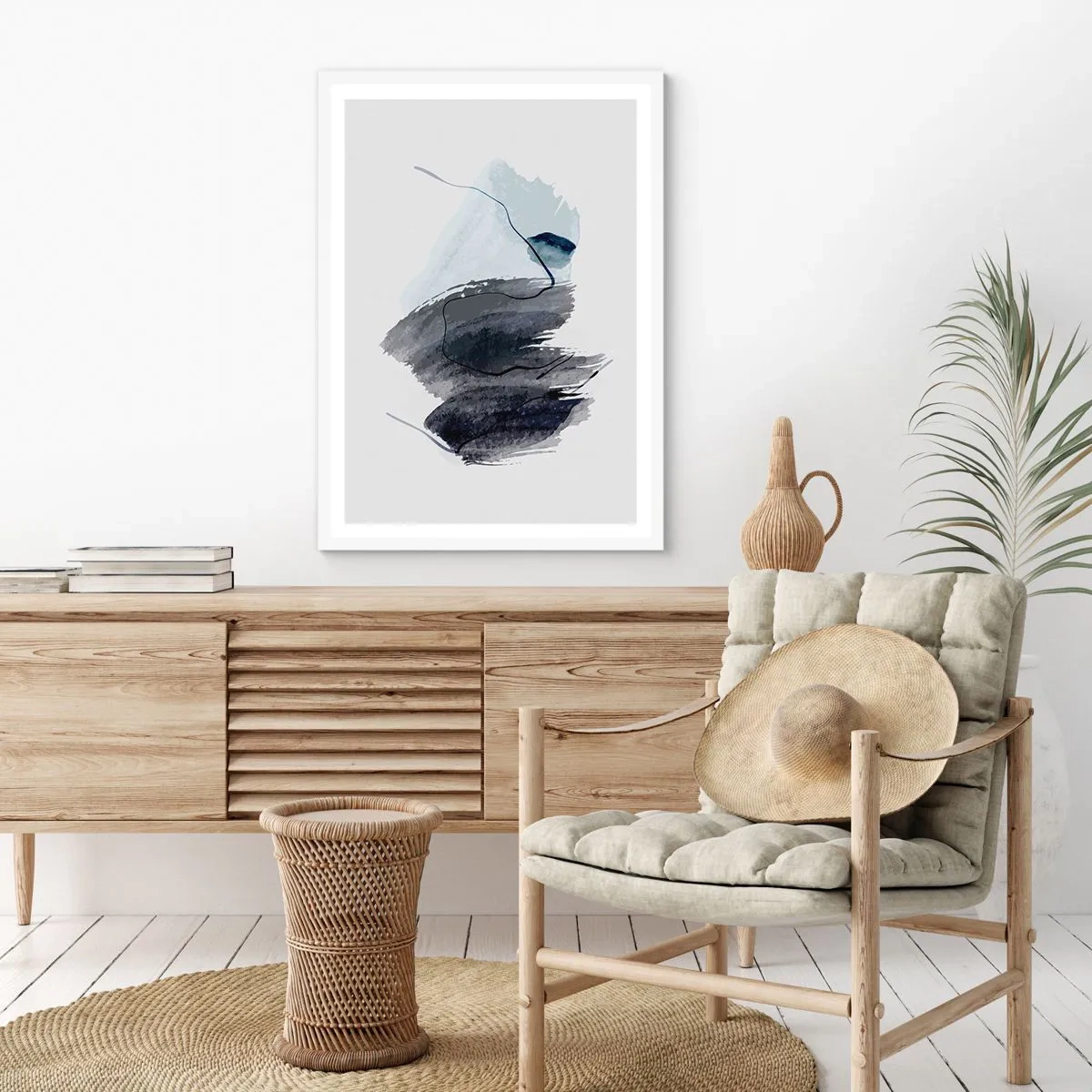 Poster in een witte lijst - Intensiteit en beweging - 70x100 cm