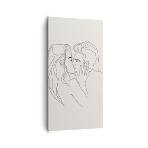 Schilderen op canvas - Verstrikt in gevoel - 65x120 cm
