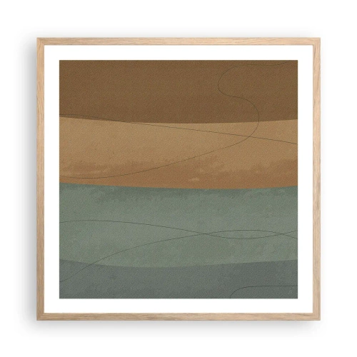 Een poster in een licht eiken lijst - Horizontale compositie - 60x60 cm