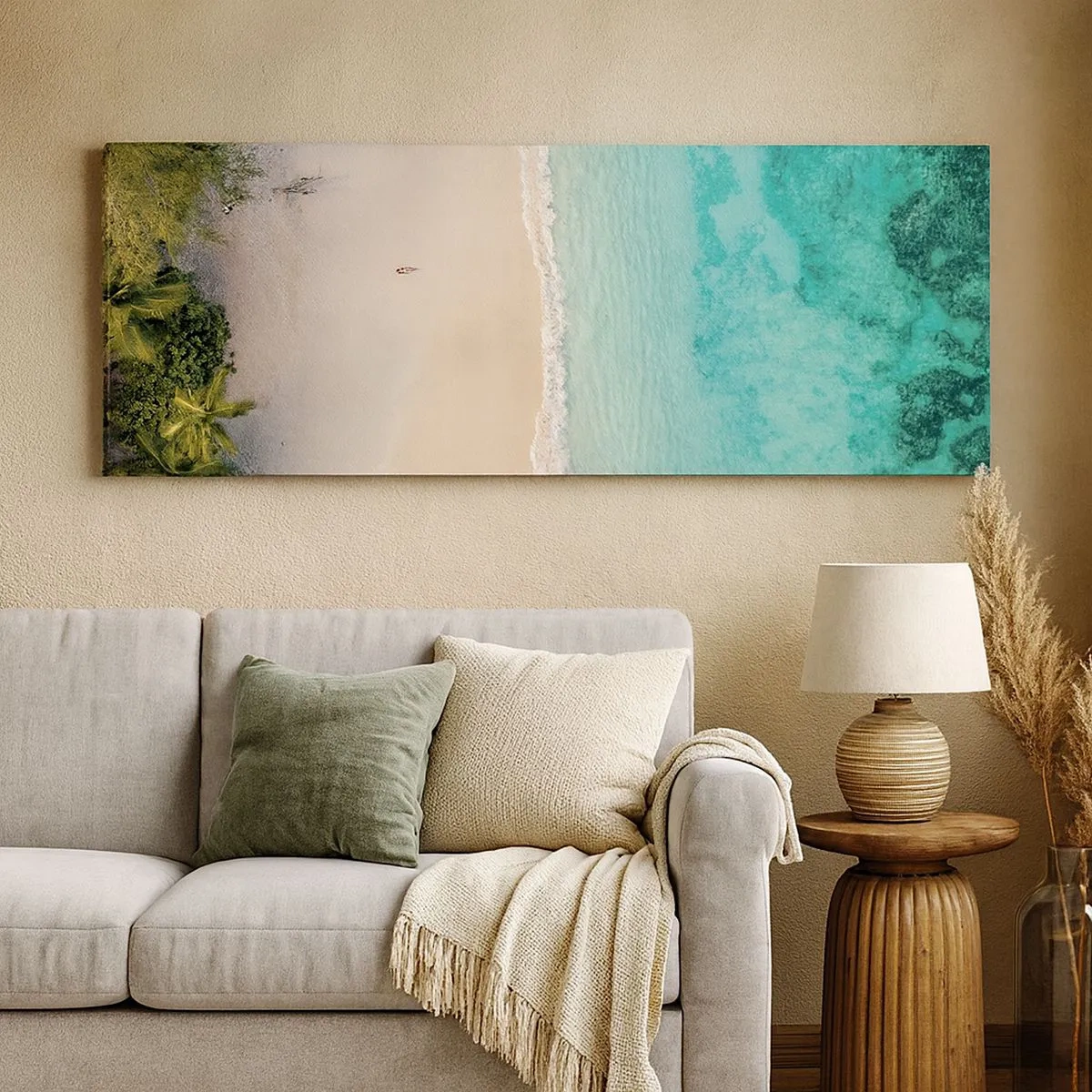 Schilderen op canvas - Paradijsstrand - 100x40 cm