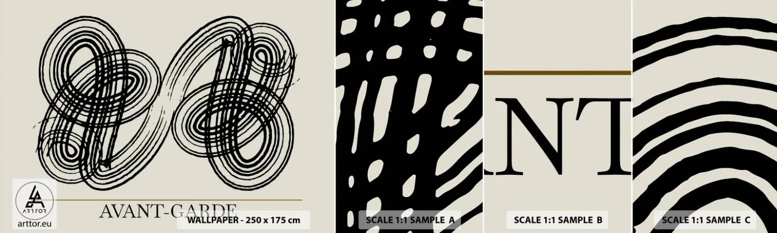 Fotobehang Staaltje Standard Eco - Het kwam er spontaan uit - Minimalisme, Scandinavisch, Schrijven - 100x30 cm