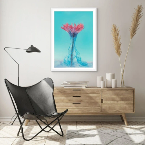 Poster in een witte lijst - In een verkwikkende omhelzing - 70x100 cm