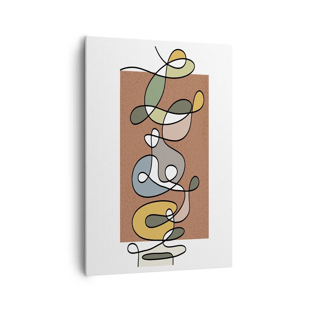 Schilderen op canvas - Abstractie die het glimlachen waard is - 70x100 cm