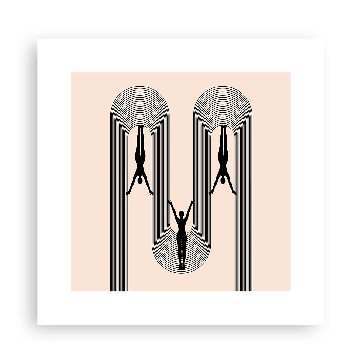 Poster - Op zijn kop - 30x30 cm