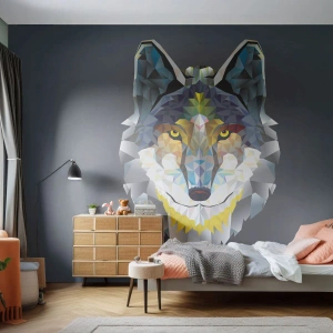 Zelfklevend Fotobehang Deluxe Sticker - Als we het over de duivel hebben - Abstractie, Wolf, Dieren - 150x105 cm