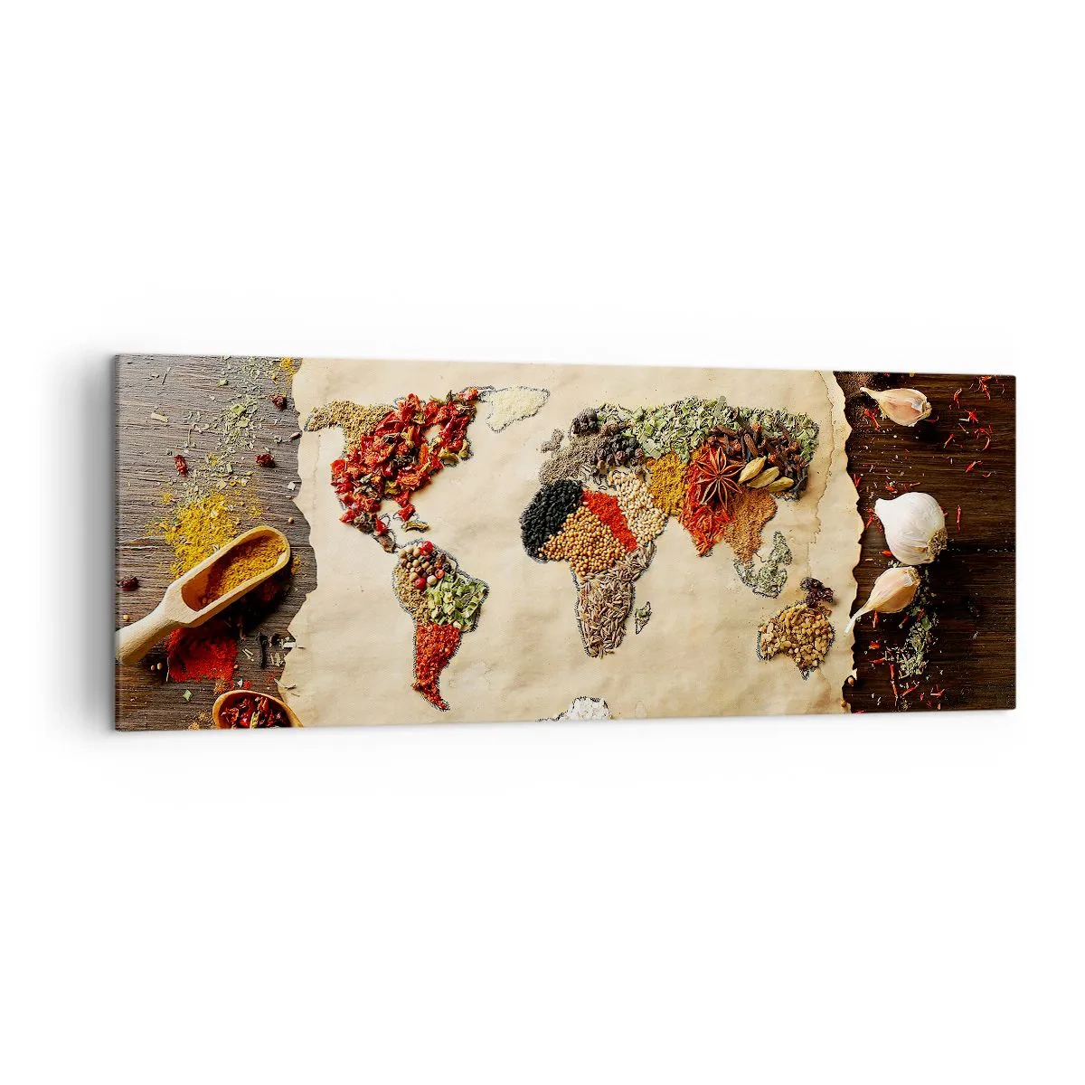 Schilderen op canvas - Alle smaken van de wereld - 140x50 cm