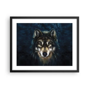 Poster in een zwarte lijst - Alfa? en omega - 50x40 cm