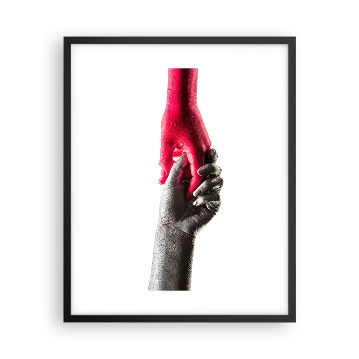 Poster in een zwarte lijst - Samen, hoewel anders - 40x50 cm