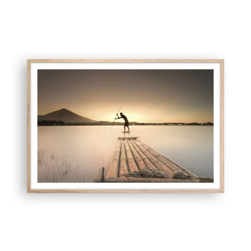 Een poster in een licht eiken lijst - Voor het slapen gaan - 91x61 cm