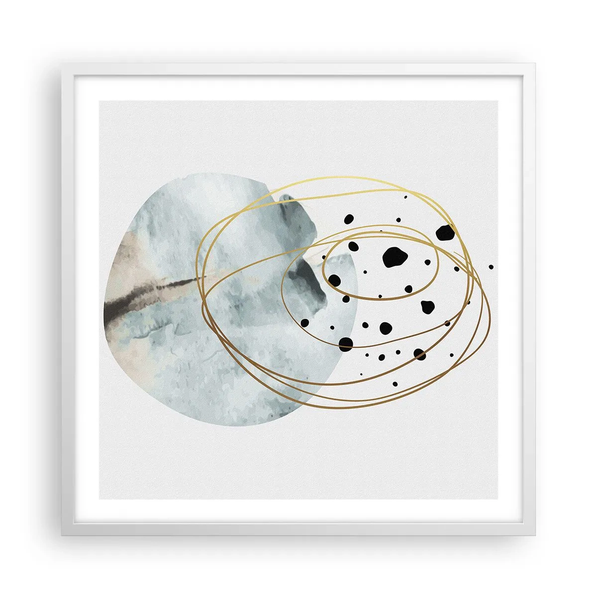 Poster in een witte lijst - Omarmd door de ruimte - 60x60 cm