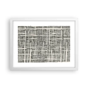 Poster in een witte lijst - Geweven compositie - 40x30 cm