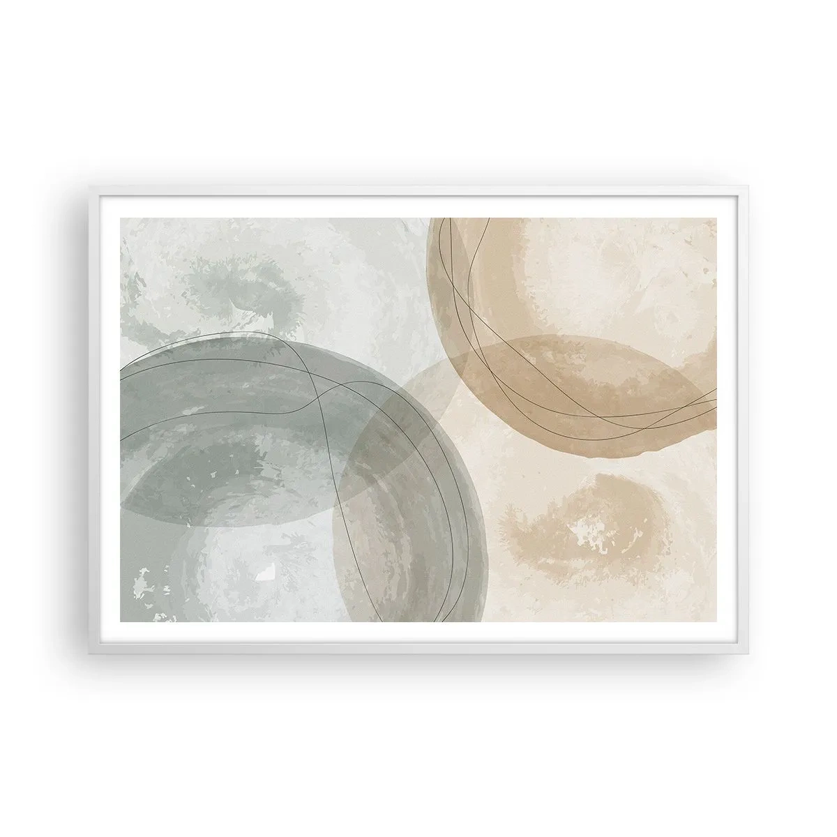 Poster in een witte lijst - Indringende werelden - 100x70 cm