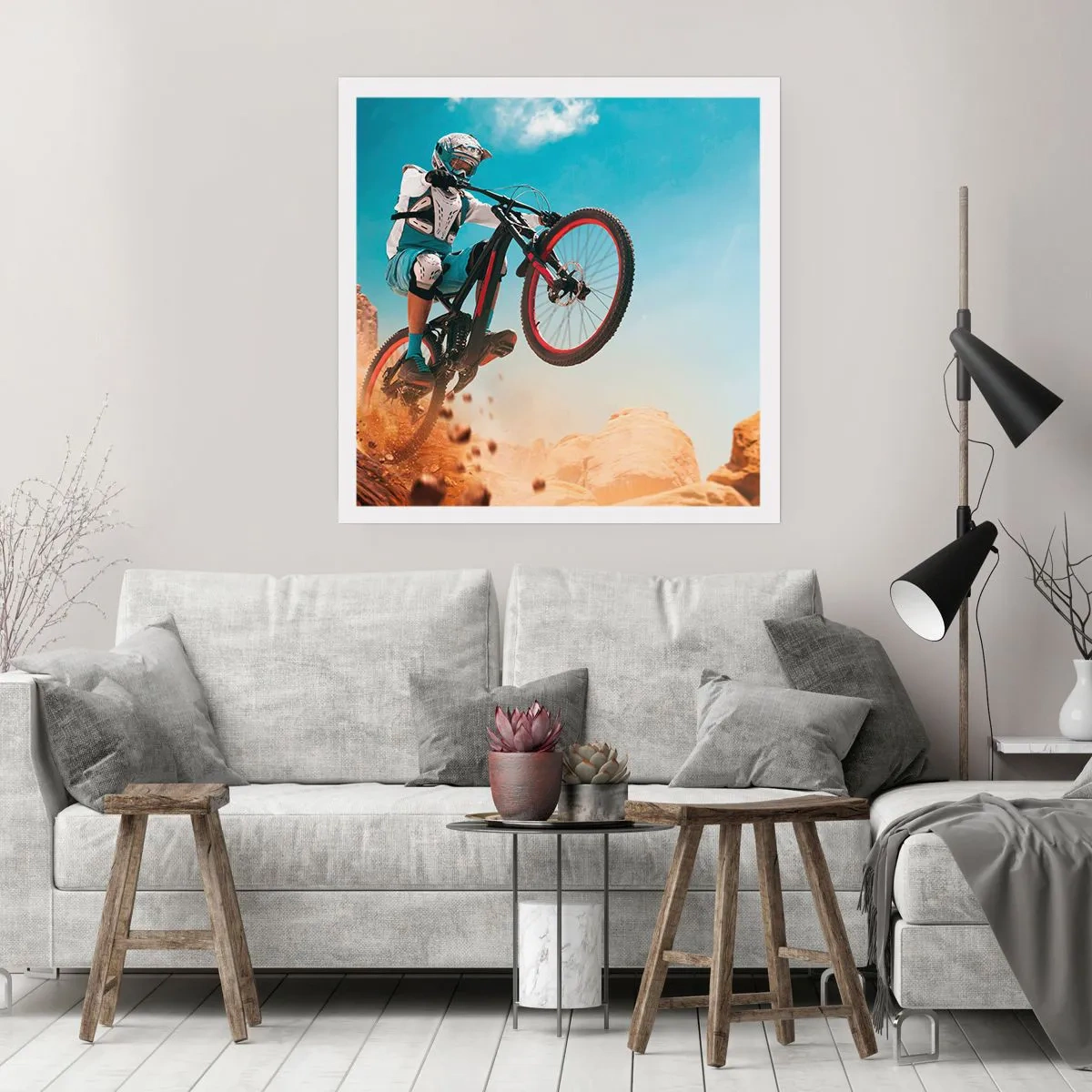 Poster - Fiets waanzin demon - 30x30 cm