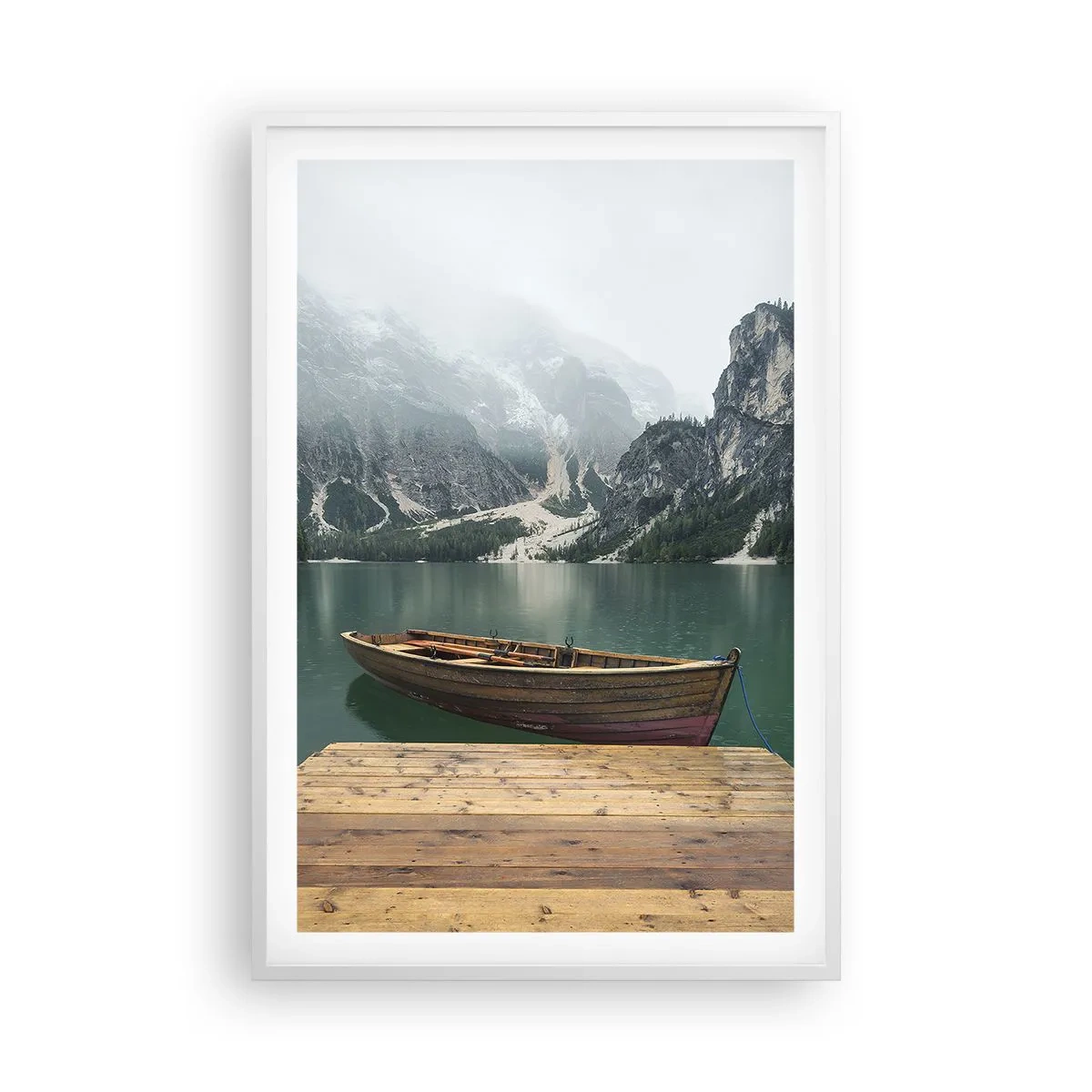 Poster in een witte lijst - "En de trotse rotsen van het voorhoofd" - 61x91 cm